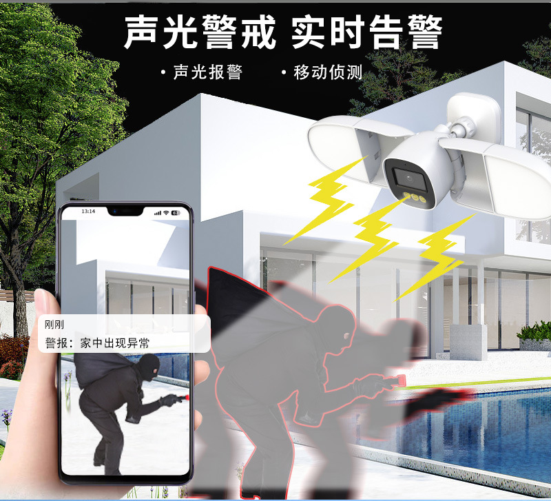 Home Security Flood Lights - Cámara IP de Seguridad para el
