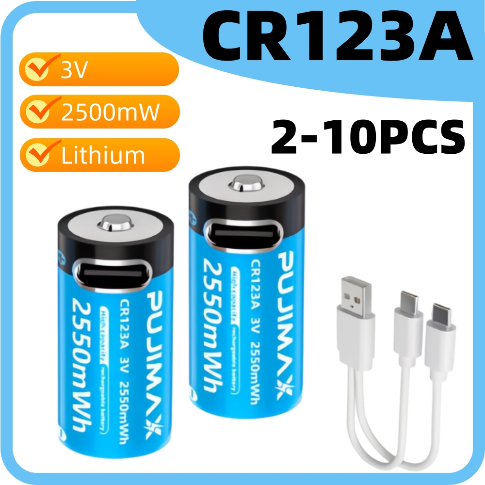 Home Security Battery Replacement - Batería de Litio Recargable CR123A 3V