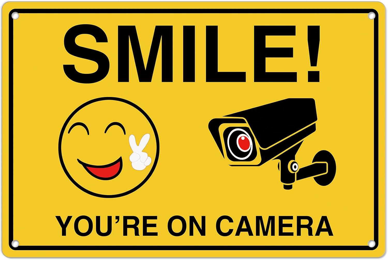 Home Security Items - Smile Youre On Letreros de cámara;