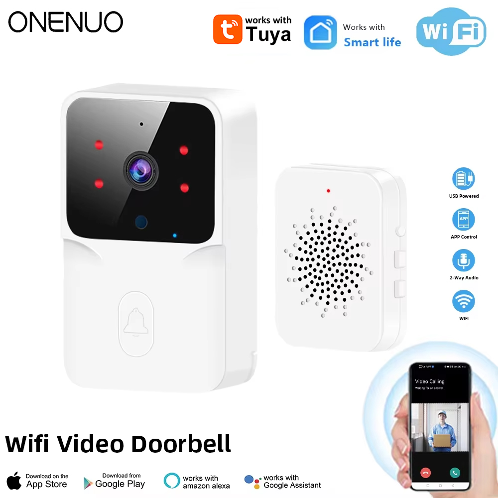 Home Security Front Door Camera - Tuya WiFi Video timbre inalámbrico HD