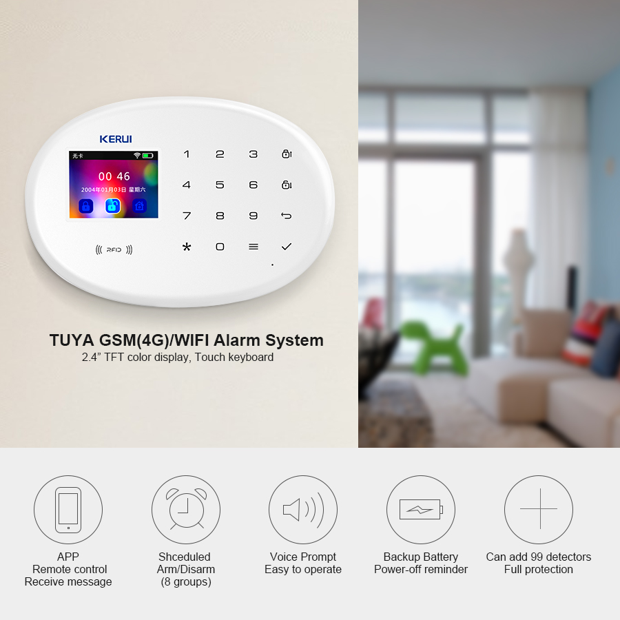 KERUI W202 sistema de alarma W - Home Security Front Door Camera reseña y precio