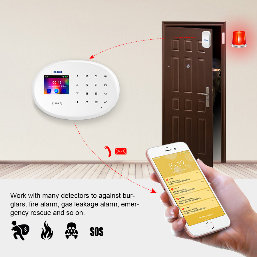 KERUI W202 sistema de alarma W - Home Security Front Door Camera reseña y precio