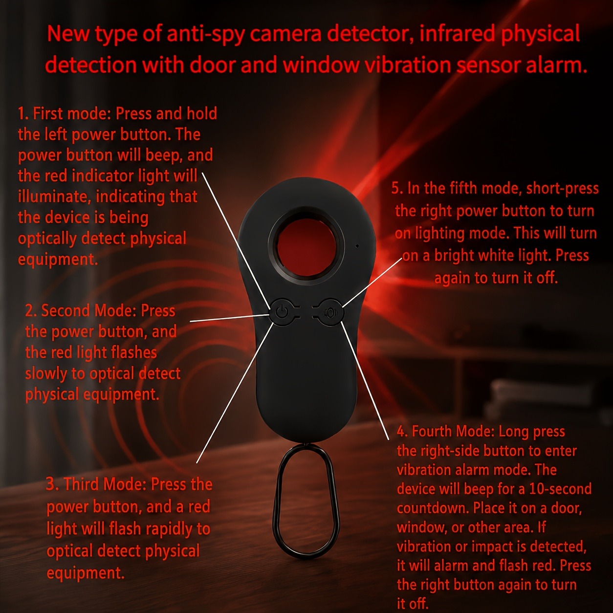 Tafdiur, detector de cámaras o - Home Security Front Door Camera reseña y precio