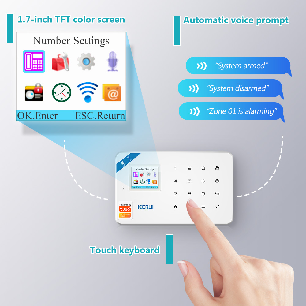 KERUI-sistema de alarma W181,  - Home Security Front Door Camera reseña y precio