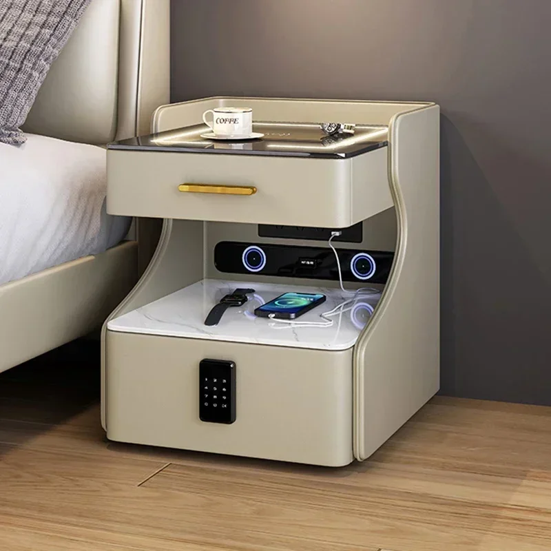 Mesita de Noche Cómoda con Caj - Home Security America reseña y precio
